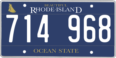 RI license plate 714968