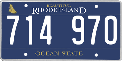 RI license plate 714970