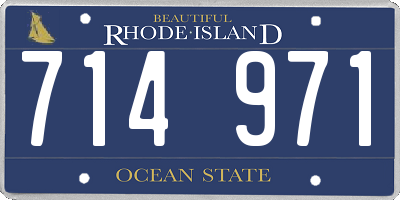RI license plate 714971