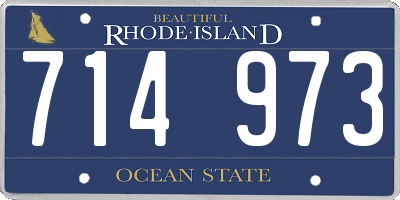 RI license plate 714973