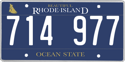 RI license plate 714977