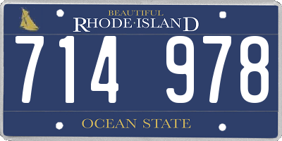 RI license plate 714978