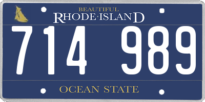 RI license plate 714989