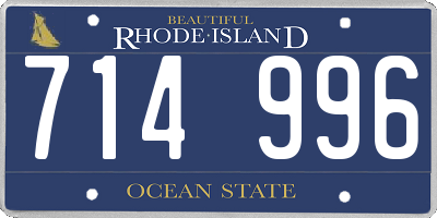 RI license plate 714996
