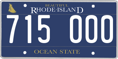 RI license plate 715000