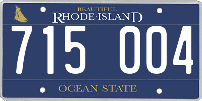 RI license plate 715004