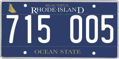 RI license plate 715005