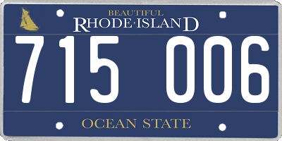 RI license plate 715006