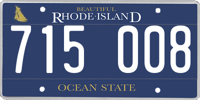 RI license plate 715008