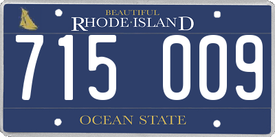 RI license plate 715009