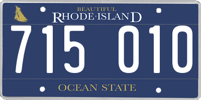 RI license plate 715010