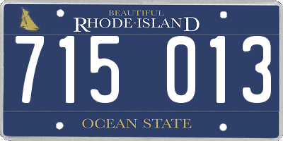 RI license plate 715013