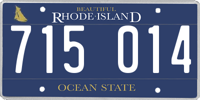 RI license plate 715014