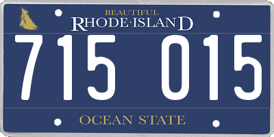 RI license plate 715015