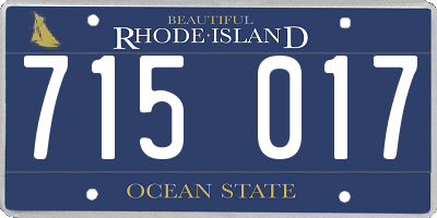 RI license plate 715017