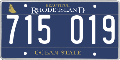 RI license plate 715019