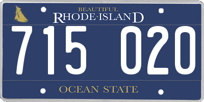 RI license plate 715020