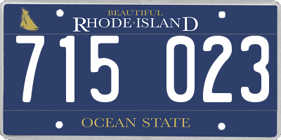 RI license plate 715023