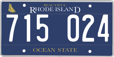RI license plate 715024