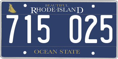 RI license plate 715025