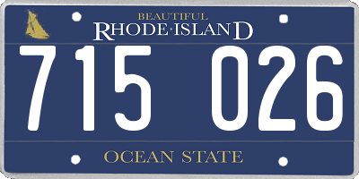 RI license plate 715026