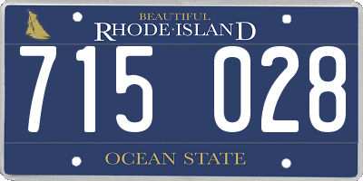RI license plate 715028