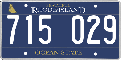 RI license plate 715029