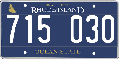 RI license plate 715030