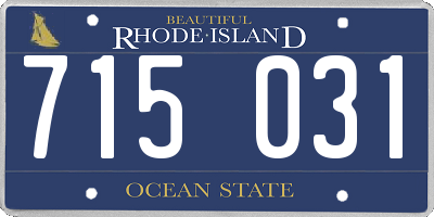 RI license plate 715031