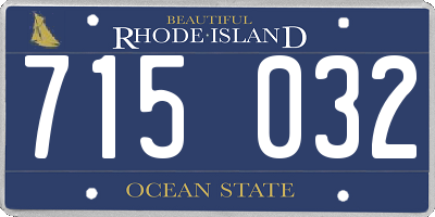 RI license plate 715032