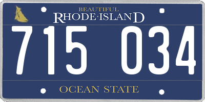 RI license plate 715034