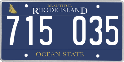 RI license plate 715035