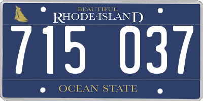 RI license plate 715037