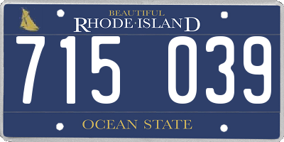 RI license plate 715039