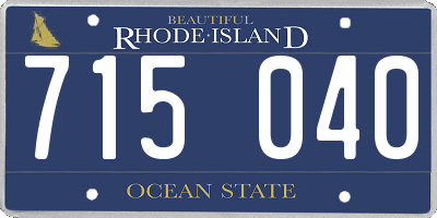 RI license plate 715040