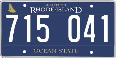 RI license plate 715041
