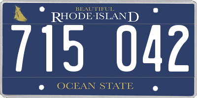 RI license plate 715042