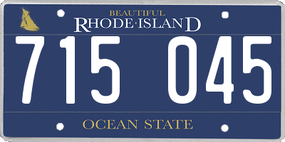 RI license plate 715045