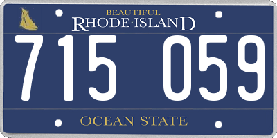 RI license plate 715059