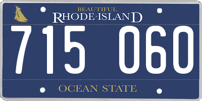 RI license plate 715060
