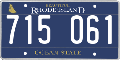 RI license plate 715061