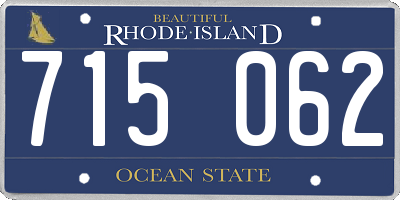 RI license plate 715062