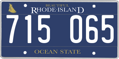 RI license plate 715065