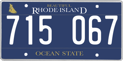 RI license plate 715067