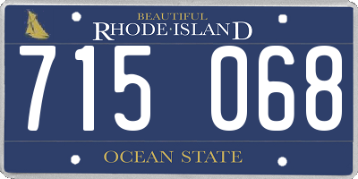 RI license plate 715068