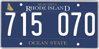 RI license plate 715070
