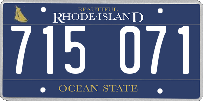 RI license plate 715071