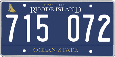 RI license plate 715072