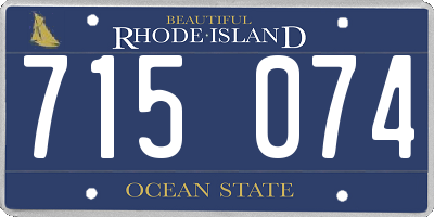 RI license plate 715074