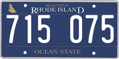 RI license plate 715075